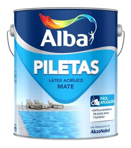 Pintura Piletas Acrilica Blanco  4 Lts