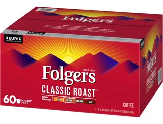 Capsulas Folgers Classic Medium Roast Coffee , 60 K-cups
