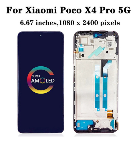 Pantalla Amoled Con Marco Para Poco X4 Pro 5g 2201116pg
