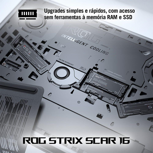 Notebook Gamer Rog Strix Scar G16 G635lr Nvidia Rtx5070 Ti Intel Core Ultra 9 275hx 32gb Ram 1tb Ssd Windows 11 Tela 16 240hz Fhd Black - Rw014w