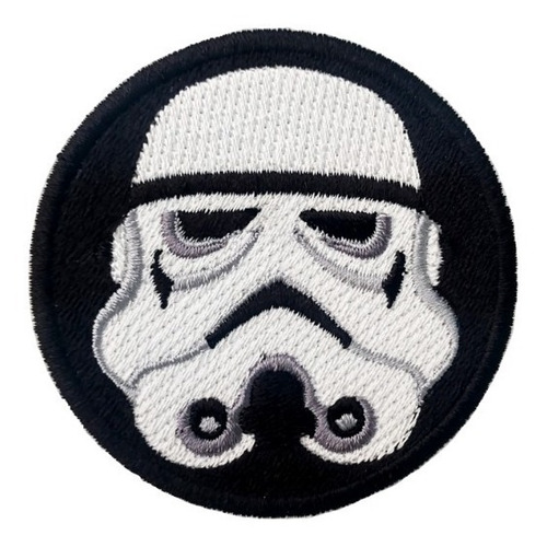 Parche Bordado Stormtrooper Star Wars Blanco Negro Adherible