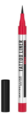 Pincel Delineador De Ojos Tatto Liner Dip In 48hr Maybelline Color Negro Efecto Mate