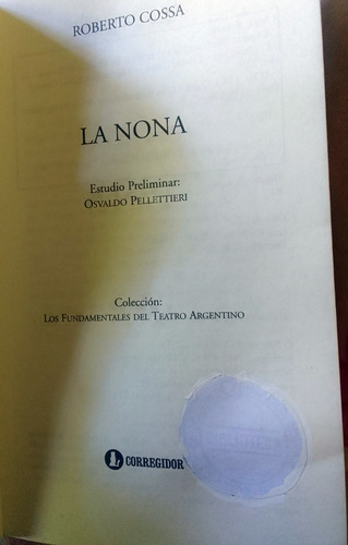 La Nona Roberto Cossa (Usado)