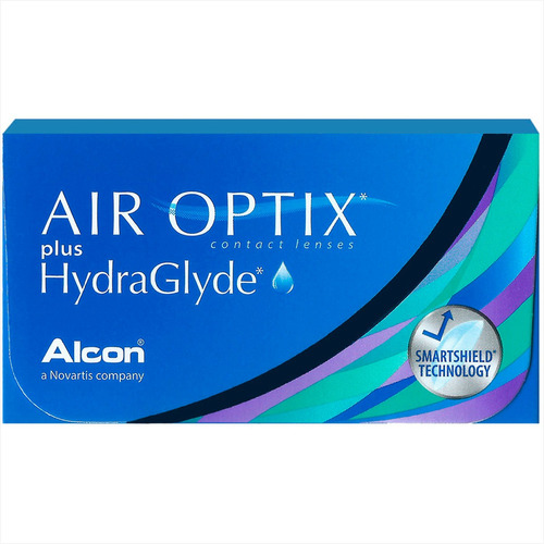 Lentes De Contato Air Optix Plus Hydraglyde - Mensal Grau Esférico -1.00 Miopia
