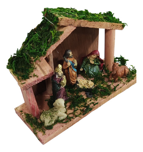 Adornos De Escena Con Figuras Religiosas, Pesebre, Casa Grup