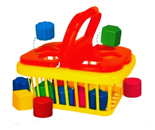 Imagen 2 de 2 de Canasta Con Figuras Para Encastrar. Antex