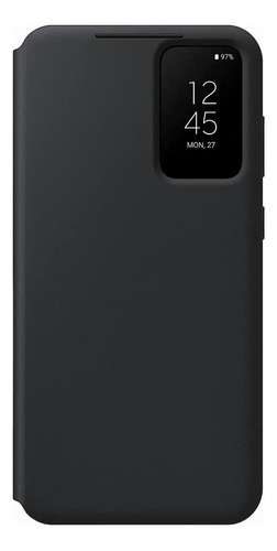 Funda tipo cartera Smart View para Galaxy S23+ Plus, color: negro