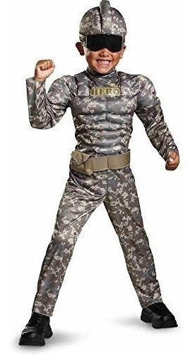 Disfraz Combate Guerrero Bebe Musculoso Traje S2t Camo