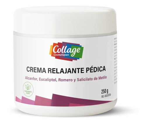 Crema Relajante Pedica 250 Gr Pierna Cansada Collage Lefemme