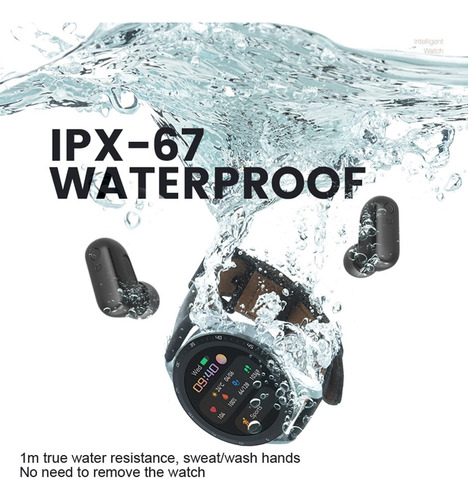 Reloj Monitor De Salud Con Auricular Bluetooth Fitness