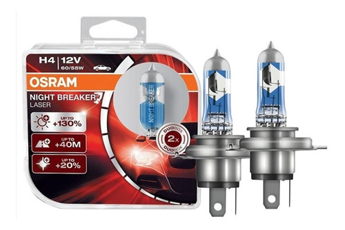 Lampara Osram H4 12v 60/55w P43t Night Breaker Laser