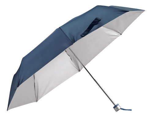 Guarda Chuva Dobrável Portátil Sombrinha Reforçado Cor Azul Desenho do tecido Liso