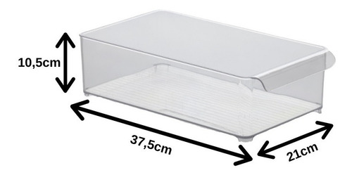 Organizador De Geladeira 4 Peças Diamond Cristal Paramount