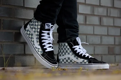 Vans Authentic Vans Bota Cuadros Sin Plataforma Tenis Vans Bota