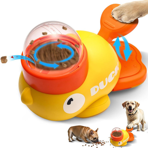 Dispensador Interactivo Para Mascotas Pato Amarillo - Gira