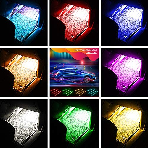 Tira De Luz Led Para Autos 4 Unidades De 48 Luces Led Multic
