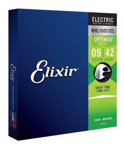 Corda De Guitarra Elixir Optiweb 009 Super Light 19002