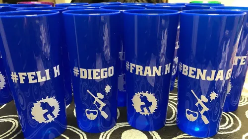 Vaso Plastico Trago Largo Personalizado Souvenirs Cumpleaños
