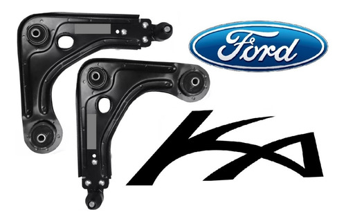 Imagem 2 de 6 de Par Bandeja Pivo Bucha Ford Ká 2002 Completa Original
