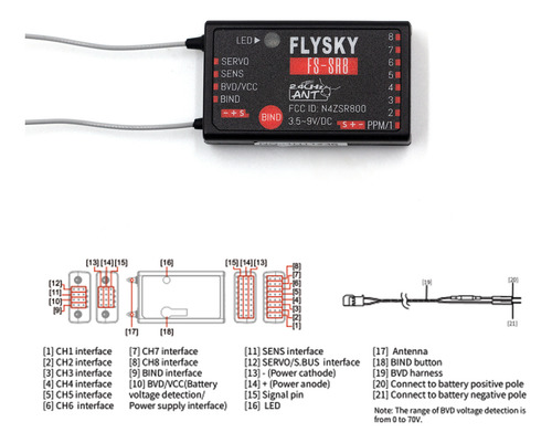 Receptor. Receptor Fs-sr8 4g Flysky Fs-st8 Boat Helicópteros