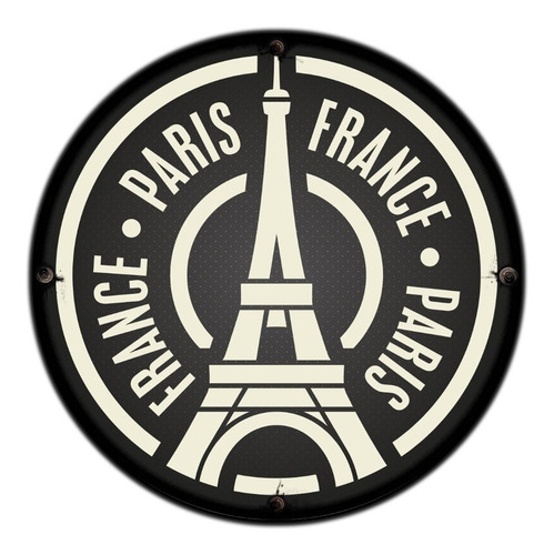 #162 - Cuadro Decorativo Vintage 30 Cm / Paris Francia Torre