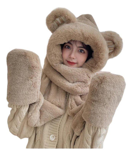 Gorro Bufanda Guantes 3 En 1 Invierno