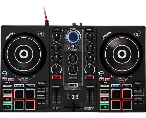 Kit De Dj Hercules Controlador Audífonos Y Cornetas Sonido