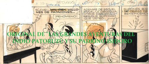 Dibujo Original Andanzas De Patoruzú, Isidoro Y Upa C-32