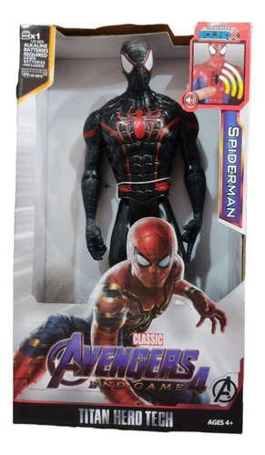 Excelente Muñeco De Acción Spiderman Negro Con Luz Y Sonido 