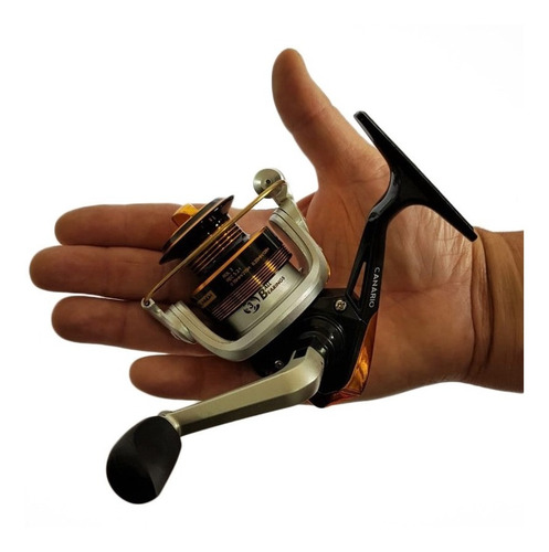 Imagem 5 de 5 de Molinete Pesca Micro Canario 100 Albatroz 3 Rolamentos 150g