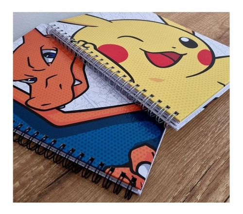 Imagem 4 de 10 de Caderno Personalizado Pokémon 96 Folhas Com 151 Adesivos