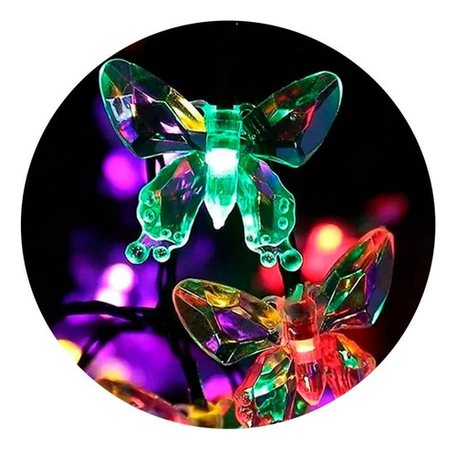Luces Solares Mariposa - Decoración Navideña - Guirnaldas