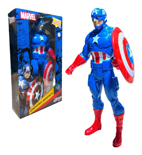 Boneco Capitão América Vingadores 22cm Articulado Avengers