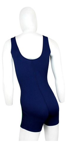 Imagen 2 de 6 de Traje De Baño Dama Basic Solid Jammer Espalda Cuadrada Azul