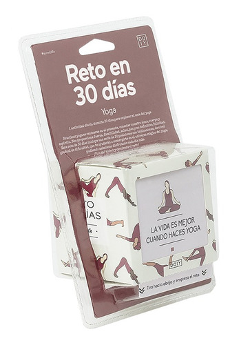 Juego Reto 30 Días Yoga Posturas Tarjetas En Español Doiy