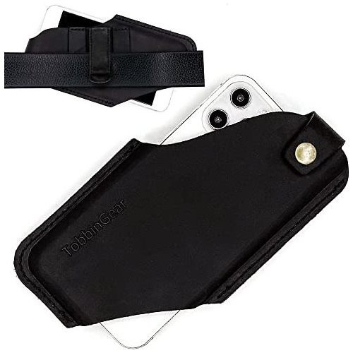 Tobbingear Leather Cell Phone Holster Con Cinturón Zfl8o