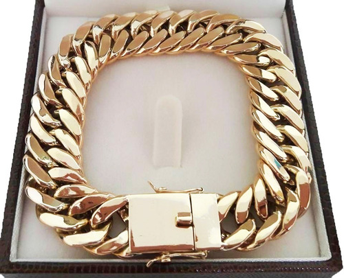 Pulseira Elos Duplos 40 Gramas 14mm Ouro 18k 750