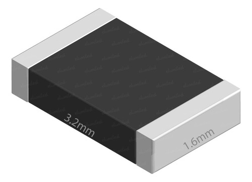 Resistencia Smd (1206) 1/4w 5% 1e 1r 1 Ohms Pack X500