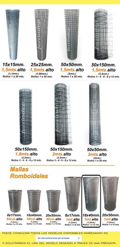 Imagen 9 de 10 de Malla Metálica Romboidal Desplegado 18x40mm Rollo 1 X 12mts