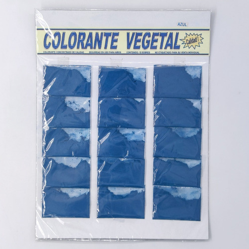 Colorante Vegetal Comestible Exhib. 15 Pzas Un Solo Color
