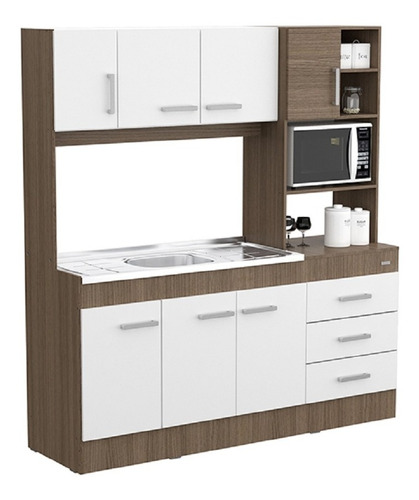 Mueble Cocina Compacta 195 X 181 X 53 Melamina 15 Mm Colores