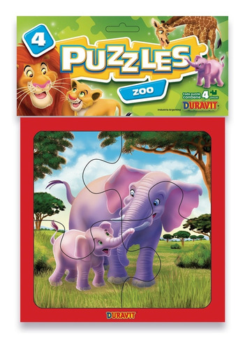 Puzzle Rompecabezas De Zoo Duravit X 4 -  Lanús