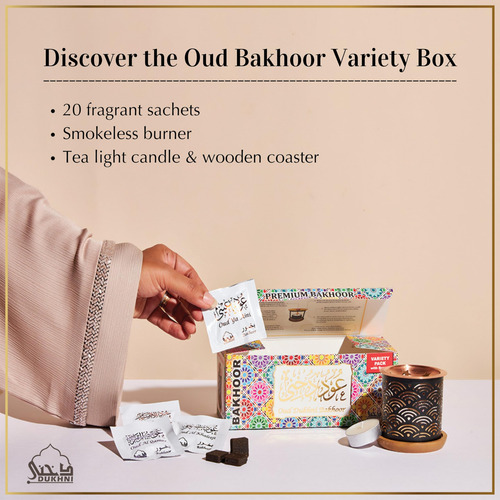 Set De Incienso Dukhni Oud Bakhoor Variety Box Con Quemador