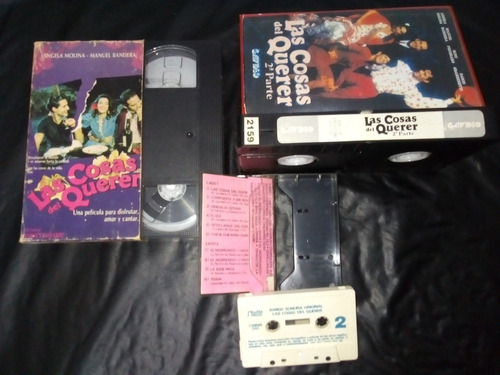 Las Cosas Del Querer 1 Y 2 Filmes Vhs + Banda Sonora Casete (Usado)