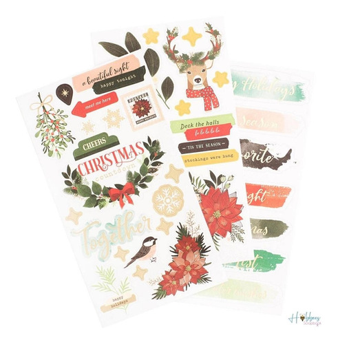 Estampas Pegatinas Stickers Warm Wishes Navidad Reno Regalos