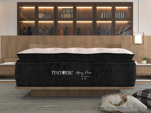 Colchón King Size Restonic Memory Foam Euro Latex Premium