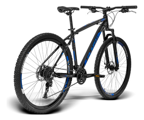 Bicicleta Aro 29 Gts Freio Hidráulico E Suspensão 27v Ride Cor Preto-azul Tamanho Do Quadro 19