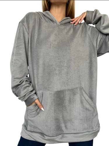 Maxi Buzo De Plush Mujer Bifaz