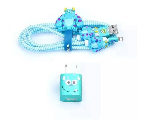 Kit Protector De Cable Sully Cargador Monster Inc Cargador