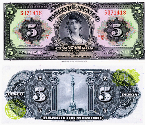 México - 5 Pesos - Año 1961